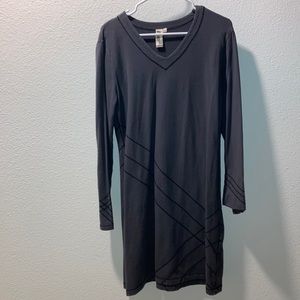Dark gray knee length dress